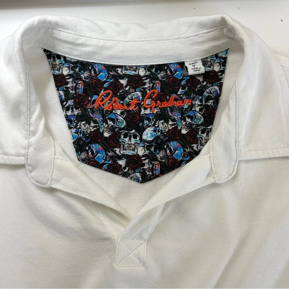 Robert Graham White Polo Size L - Picture 5 of 7